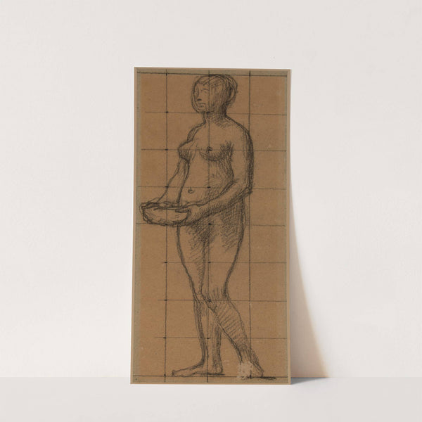 Femme nue de face, tenant un bol dans ses mains (1888-1891) by Pierre Puvis de Chavannes
