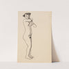Femme nue debout de trois quarts vers la droite. by Amedeo Modigliani