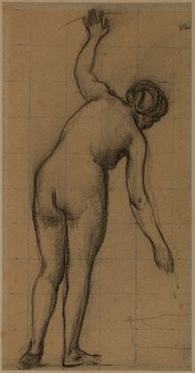 Femme nue debout, vue de dos