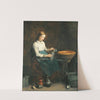 Femme versant du lait by Théodule Ribot