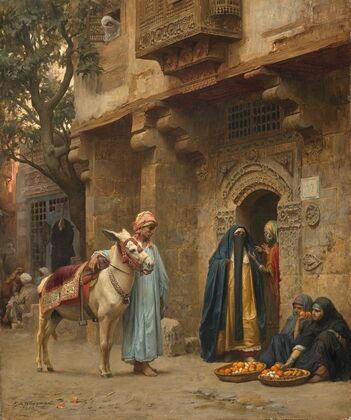 Femmes arabes devant une porte (1878)