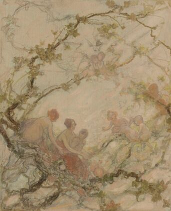 Femmes et enfants dans les branchages — size preview
