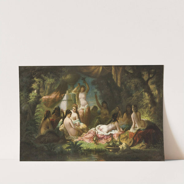 Femmes nues dans un jardin ombragé by Eliza Joinville