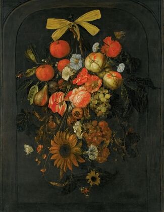 Festoon of flowers and fruit