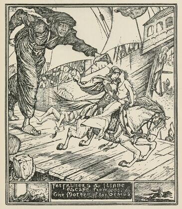 Fet-Fruners and lliane escape from the Mother of the Genius