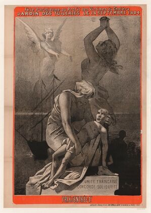 Fète parisienne au profit des victimes du choléra. Jardin des Tuilleries, le 14 septembre 1884 (1884)