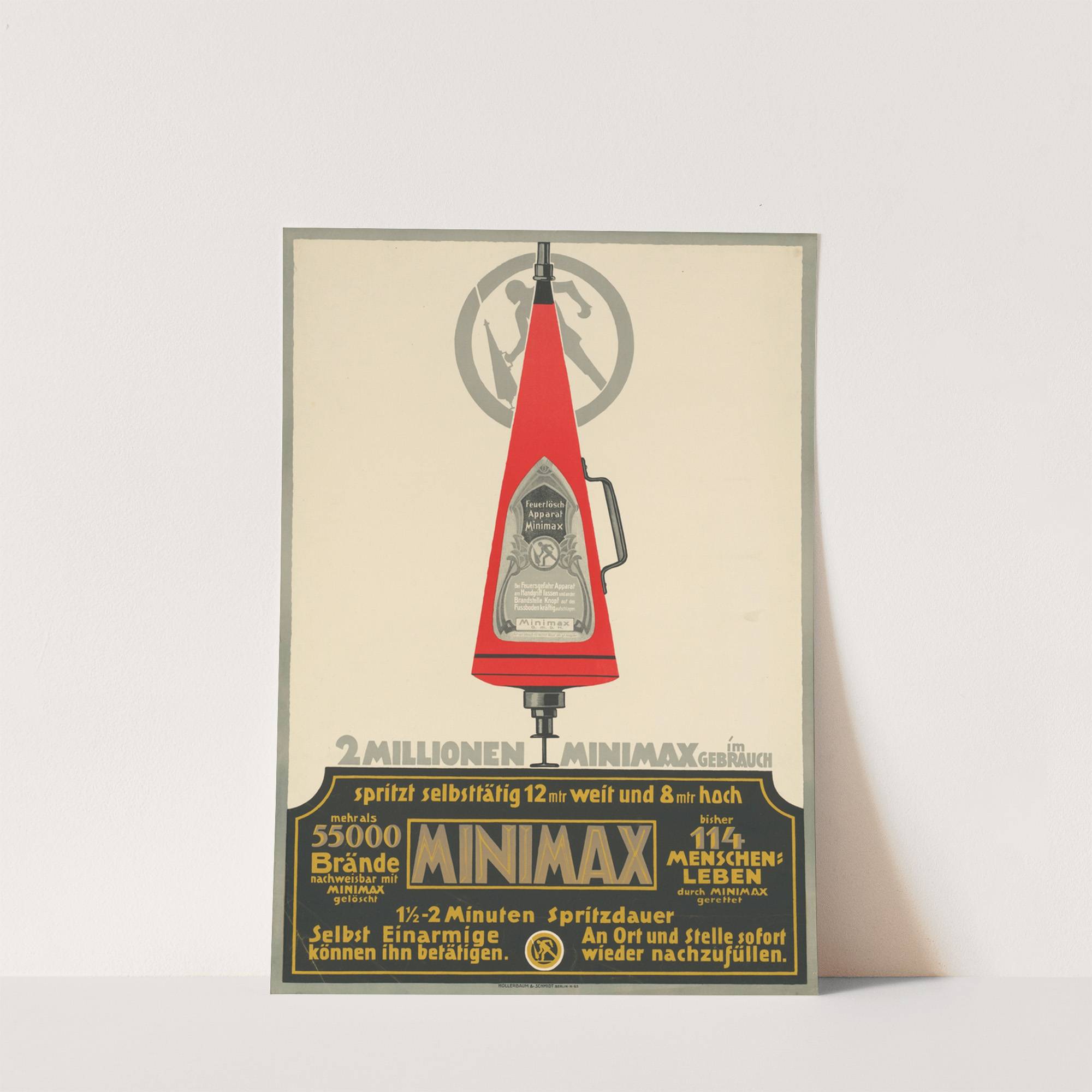 Apparat Feuerlösch Apparat Minimax. 2 Millionen im Gebrauch (1903) – ArtworkCulture