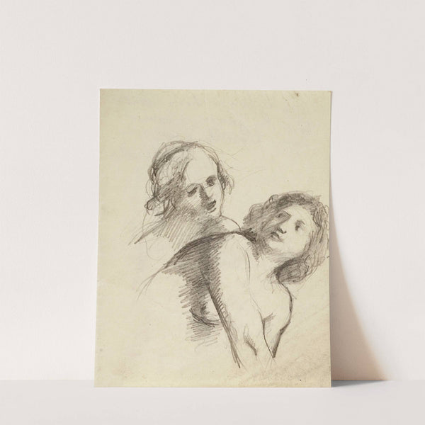 Feuilles d&#8217;études avec deux femmes by Arthur-Joseph Gueniot