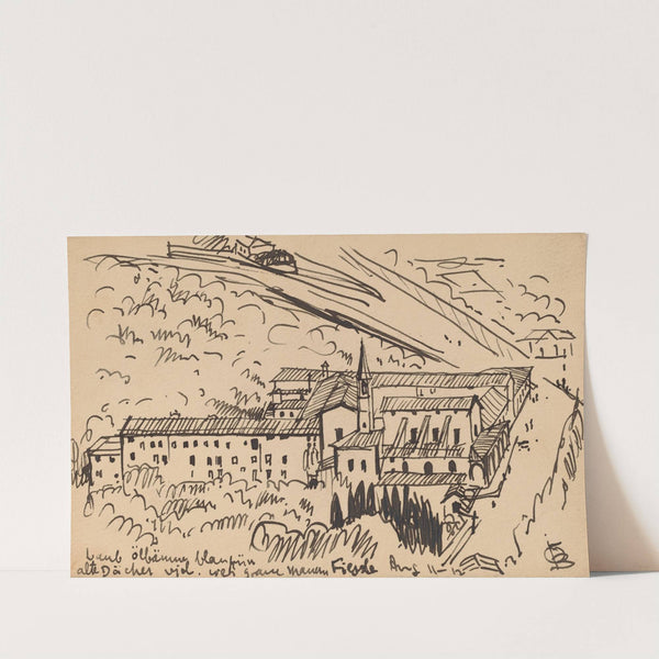 Fiesole,Cloister of S. Domenico by Oscar Bluemner
