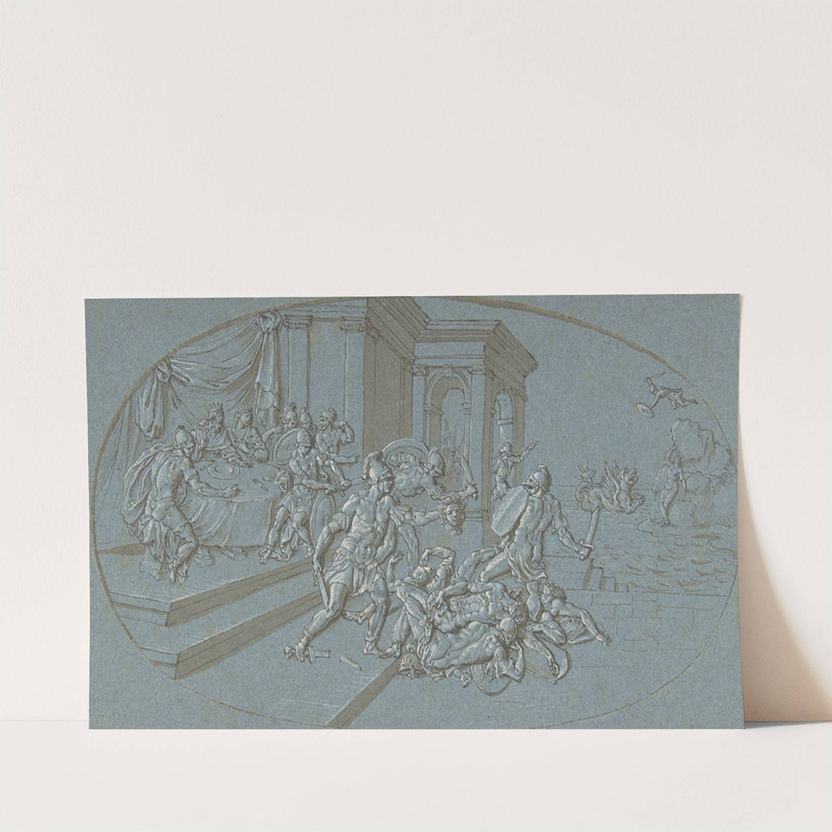 Fight Between Perseus And Phineus in the Palace of Cephus by Circle of Bernard Picart