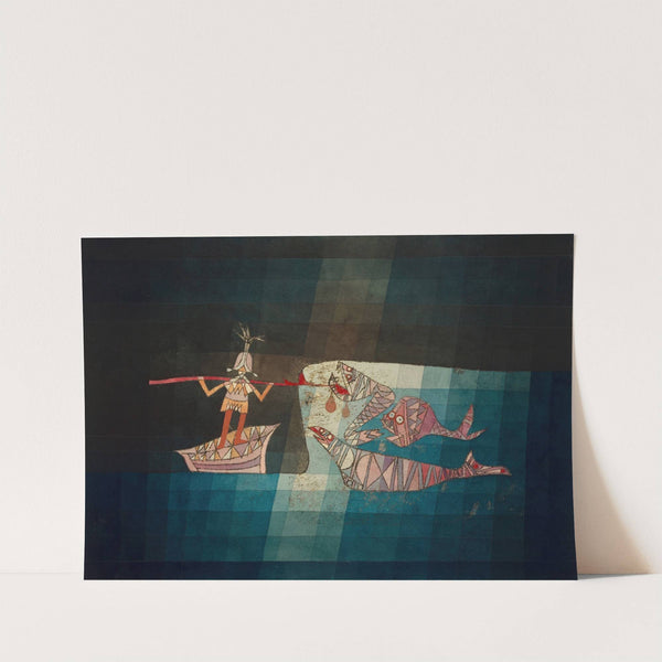 Fighting scene from the comic-fantastic opera &#039;the seafarer&#039; by Paul Klee
