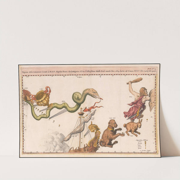 Figura observationum Comet, a R.D.P. Aegidio Franc. de Gottingnies (1668) by Stanisław Lubieniecki