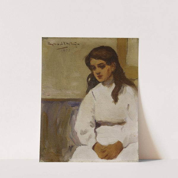 Figure of a young girl by Raymond McIntyre