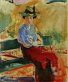 Figure on Bench