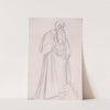 Figure Study after Andrea di Bonaiuto, S. Maria Novella, Florence by Jean-Hippolyte Flandrin