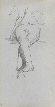 Figure Study, crossed legs (1860s)