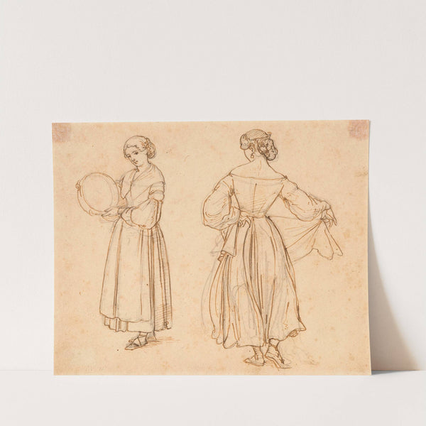 Figure study for Dancing Roman Woman by Wilhelm Marstrand