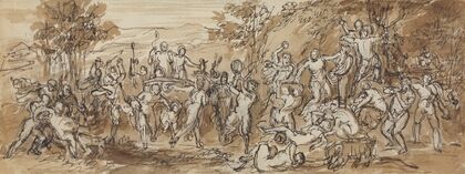 Figure Study of a Bacchanalia Celebration in a Wooded Landscape 2