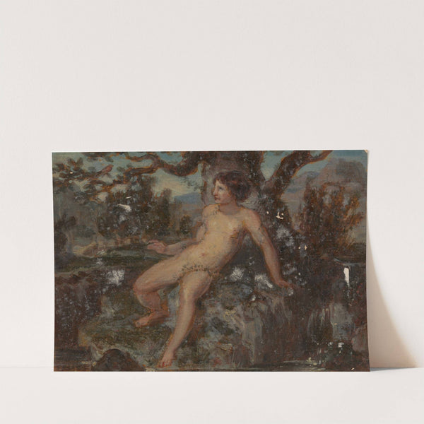 Figure Study of a Nude Woman in a Wooded Landscape by Robert Smirke