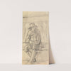 Figure Study of a Young Man, with a Hat, Sitting Outside by Benjamin Robert Haydon