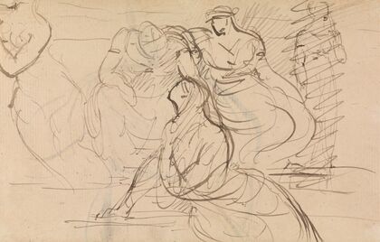 Figure Study of Women in Various Sitting and Standing Poses