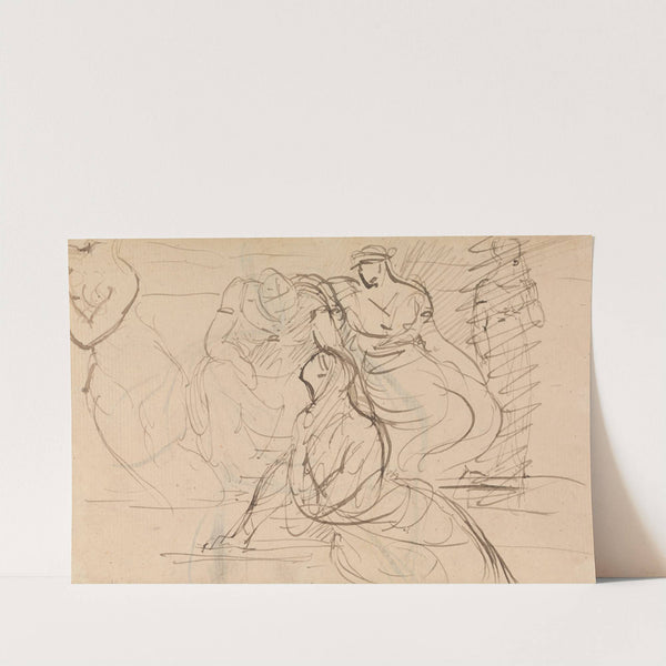 Figure Study of Women in Various Sitting and Standing Poses by Benjamin Robert Haydon
