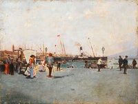 Figure sul molo di Napoli (Figures on the Pier of Naples),