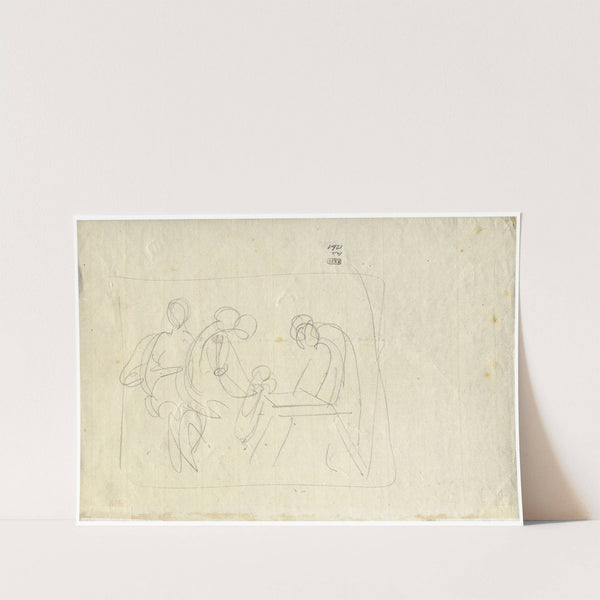 Figuren rond een tafel by David Humbert de Superville