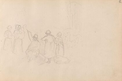 Figurer ved en båt (1852)