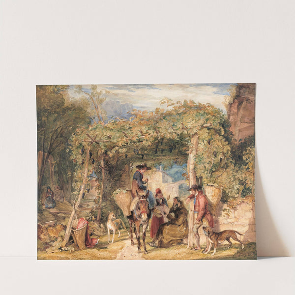 Figures and Animals in a Vineyard by John Frederick Lewis