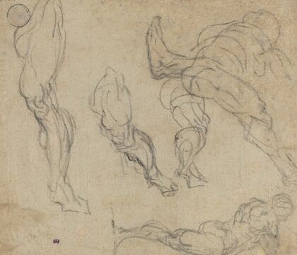 Figures and Legs (verso) (1575-1580)