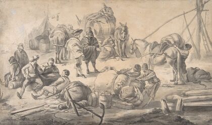 Figures at a Quayside