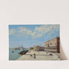 Figures by the Molo with the Libreria, the Punta della Dogana and Santa Maria della Salute beyond by Antonietta Brandeis