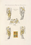 Figures d’anges tenant des instrumens de musique, d’aprÃ¨s un vitrail du XIIIe. siÃ¨cle.