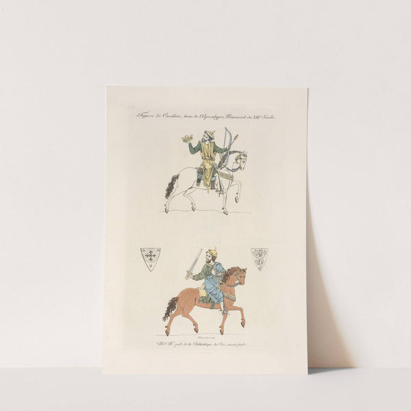 Figures de cavaliers, tirées de l&#039;apocalypse, manuscrit du XIIIe. siècle. by Nicolas Xavier Willemin