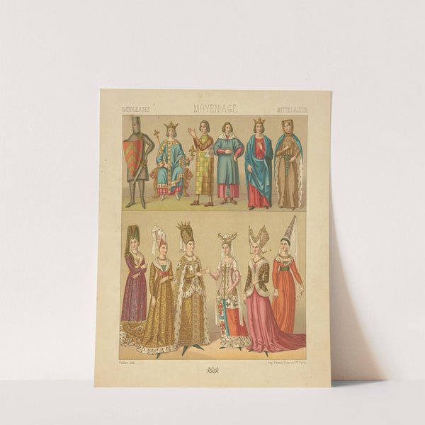 Figures historiques – costumes civils et militaires de la noblesse francaise du XIIe siecle a la fin du XIVe (1876-1888) by Auguste Racinet
