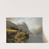 Figures In A Mountainous River Landscape by Johan Fredrik Eckersberg