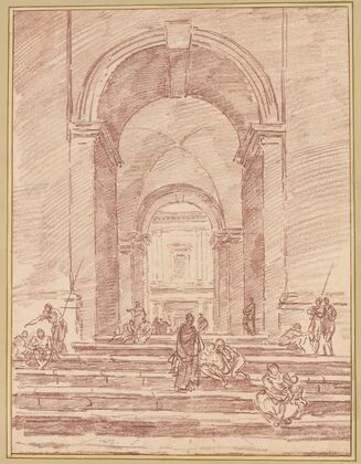 Figures in a Roman Arcade