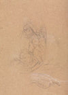 Figures in a roundel with study of a hand