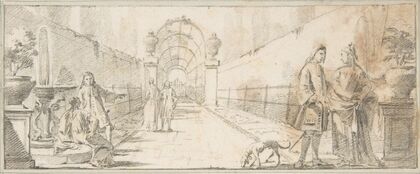 Figures in Conversation in a Garden (1696–1770)
