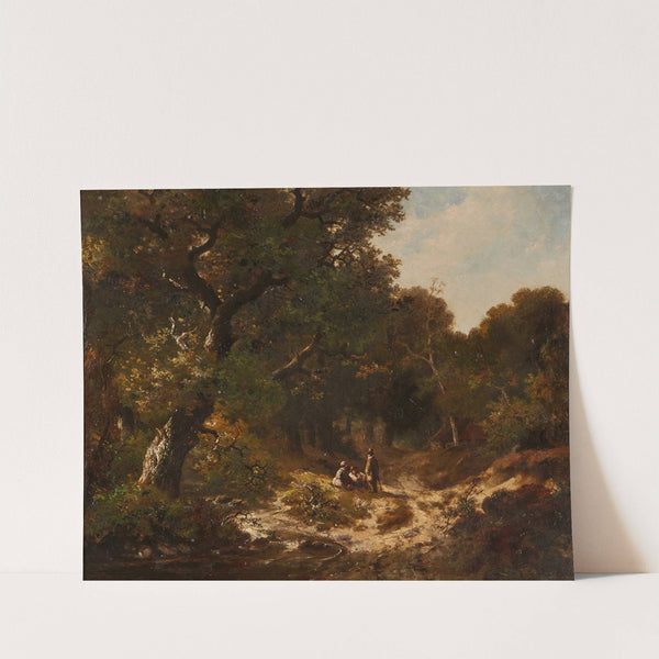Figures On A Forest Path by Hendrik Pieter Koekkoek