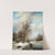 Figures on a frozen waterway, a castle beyond by Jan Jacob Coenraad Spohler