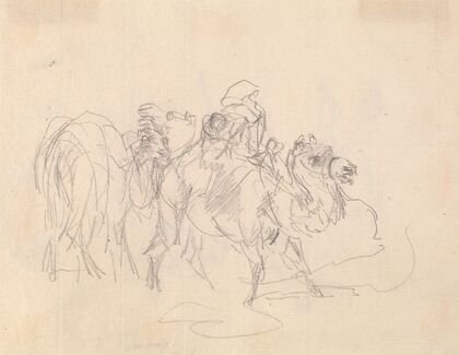Figures on camels