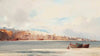 Figures on the shore before Rabat, Morocco