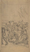 Figures Unloading Cargo from Sailing Vessels