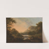 Figures with a Donkey and Dog Crossing a Weir by James Lambert of Lewes