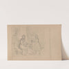 Figurscene i interiør (between 1855 - 1857) by Adolph Tidemand