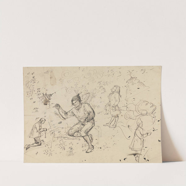 Figurstudier by Adolph Tidemand