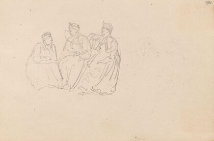 Figurstudier fra bryllup i Gulsvik (1849)