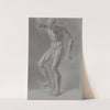 Figuurstudie van een staande man, van voren gezien by August Allebé
